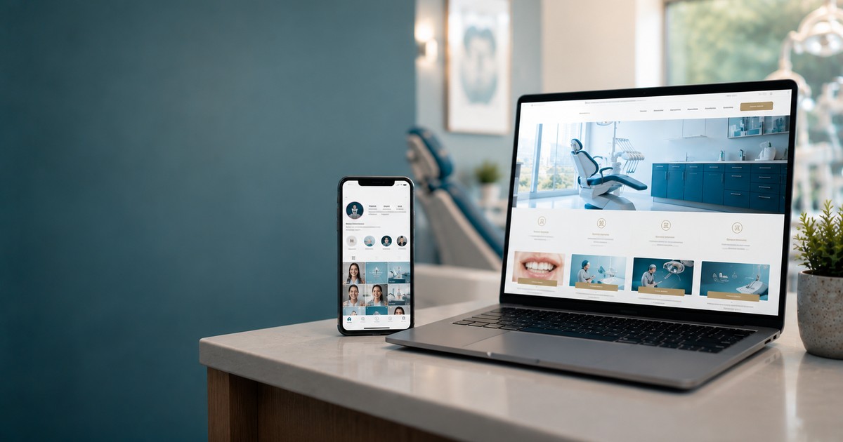 Instagram o sitio web para una clínica dental